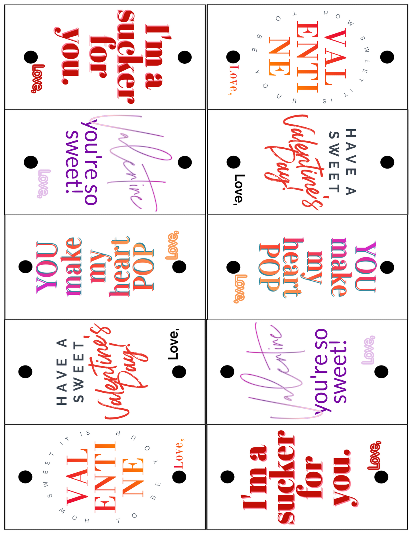 Double Heart Lollipop - 10 pack