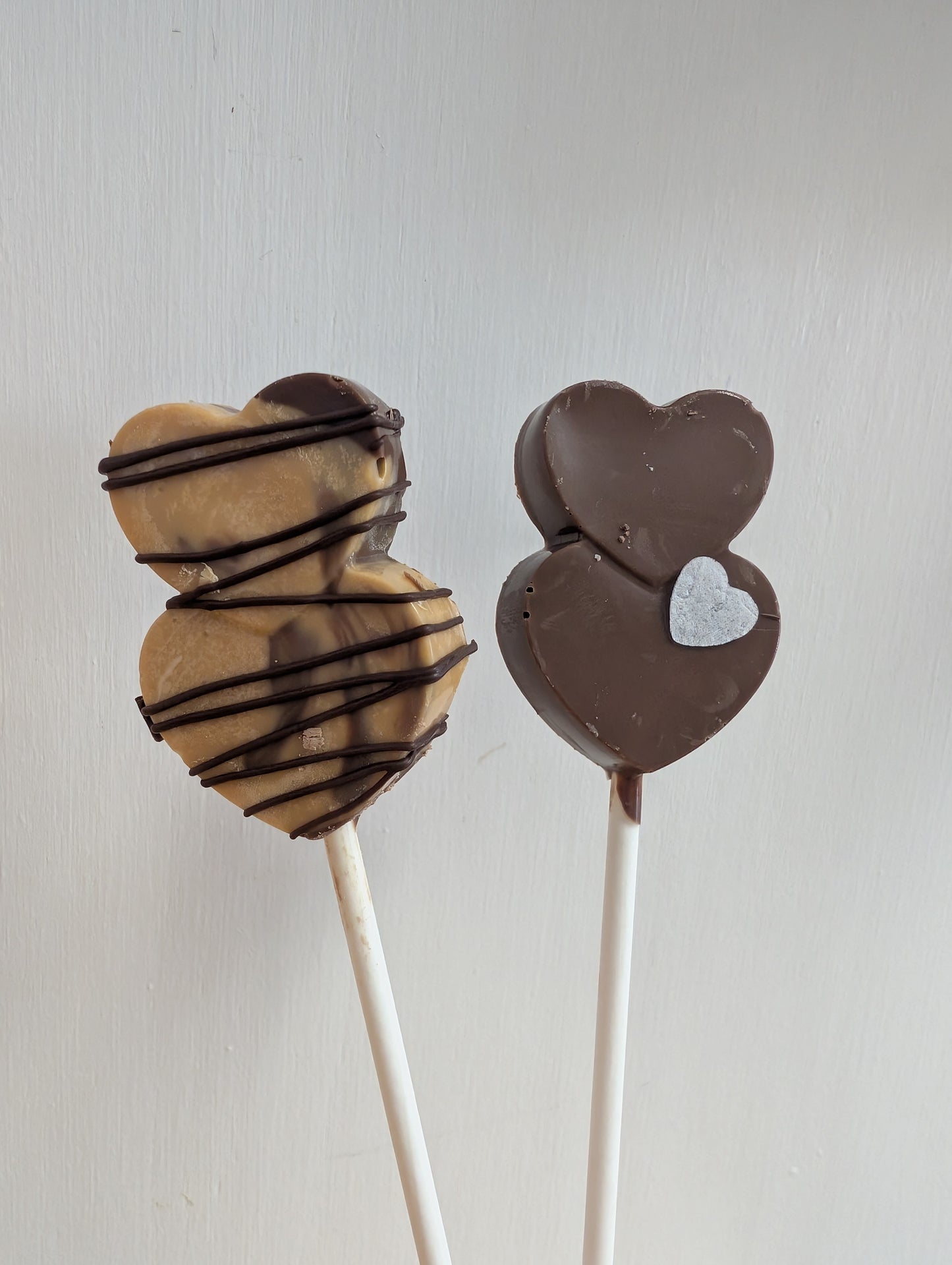 Chocolate Lovers Double Heart Lollipop
